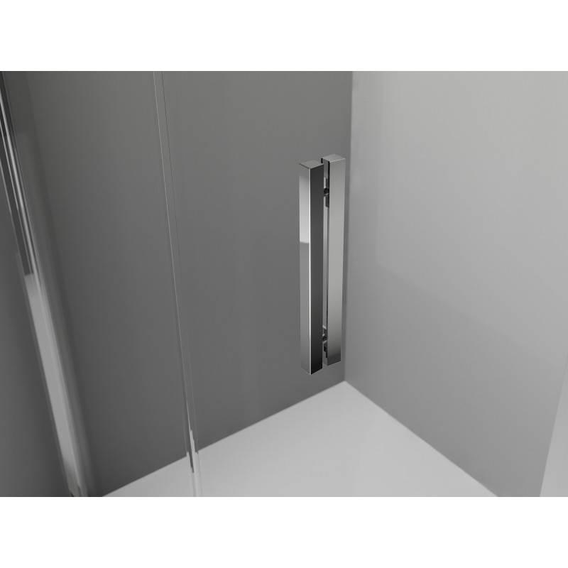 Mexen Exo-S půlkruhová sprchová kabina posuvná 100 x 100 cm, transparentní, chrom - 8131-100-100-01-00