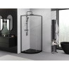 Mexen Exo-S půlkruhový sprchový kout posuvný 90 x 90 cm, transparentní, černý - 8131-090-090-70-00