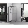 Mexen Exo-BR Duo otevírací sprchový kout 80 x 80 cm, transparentní, černý - 8182-080-080-70-00