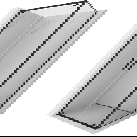 Mexen Exo sprchový kout otevírací 70 x 80 cm, transparentní, černý - 8182-070-080-70-00