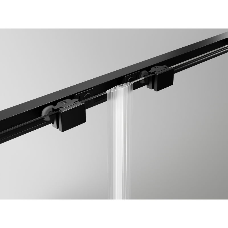 Mexen Exo sprchový kout posuvný 130 x 100 cm, průhledný, černý - 8151-130-100-70-00