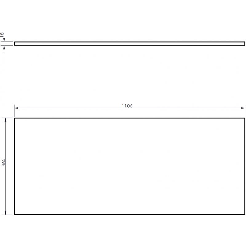 Mexen Uni deska pod umyvadlo 110 cm, grafit mat - 91AXX-1104-464-18-66