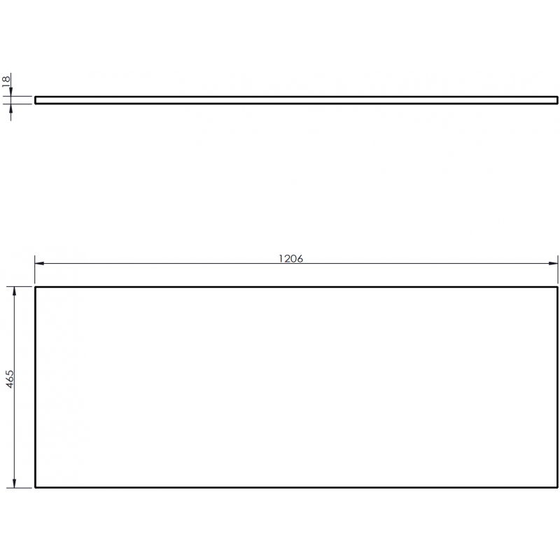 Mexen Uni umyvadlová deska 120 cm, grafit mat - 91AXX-1204-464-18-66