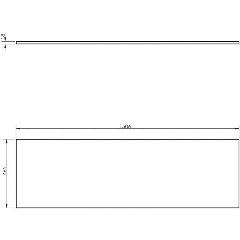 Mexen Uni deska pod umyvadlo 150 cm, dub - 91AXX-1504-464-18-81