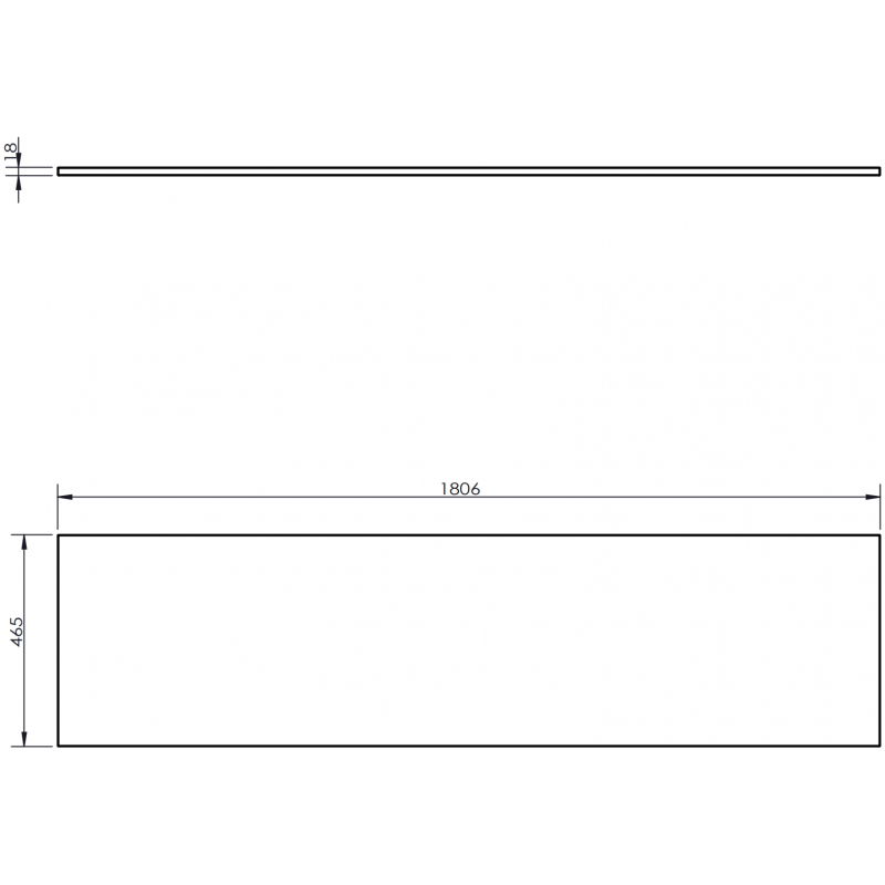Mexen Uni deska na skříňku 180 cm, dub - 91AXX-1804-464-18-81