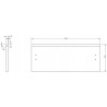 Mexen Rivel přední panel s drážkami do těla koupelnové skříňky 60 x 20 cm, černý mat - 91A20-0600-235-1-71