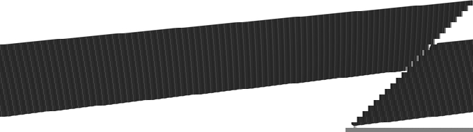 Mexen Rivel čelní panel drážkovaný pro korpus koupelnové skříňky 160 x 20 cm, černý mat - 91A20-1600-235-1-71