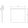 Mexen Rivel přední žilkovaný do korpusu koupelnové skříňky 45 x 43,5 cm, bílý mat - 91A20-0450-470-1-01