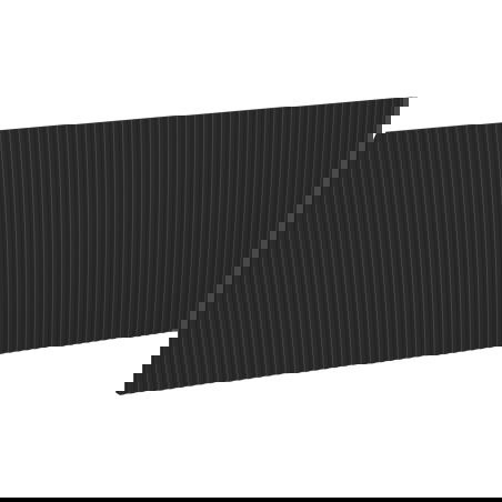 Mexen Rivel čelní ryhovaný panel pro korpus koupelnové skříňky 90 x 43,5 cm, černý mat - 91A20-0900-470-1-71