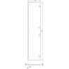 Mexen Rivel čelní panel s rýhovaným vzorem pro korpus koupelnové skříňky 35 x 160 cm, grafit mat - 91A21-1600-300-1-66