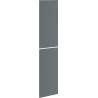 Mexen Rivel čelní plocha rýhovaná pro korpus koupelnové skříňky 35 x 80 cm (2 ks), grafit mat - 91A21-1600-300-2-66