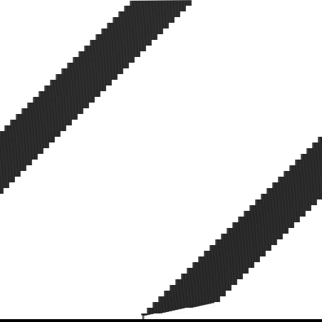 Mexen Rivel přední ryflowaný do korpusu koupelnové skříňky 35 x 160 cm, černý mat - 91A21-1600-300-1-71