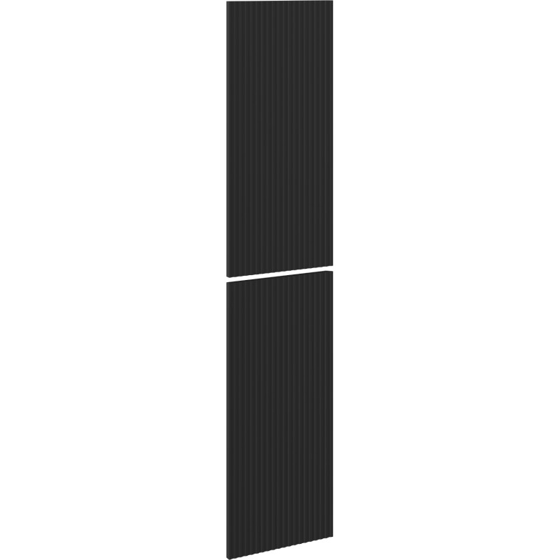 Mexen Rivel čelo rýhované ke korpusu koupelnové skříňky 35 x 80 cm (2 ks), černý mat - 91A21-1600-300-2-71