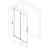 Mexen Velar L posuvná sprchová stěna Walk-in 100 x 200 cm, mat 8 mm, gun gray kartáčovaný - 871-100-003-33-66