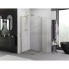 Mexen Exo-R Duo čtvercová sprchová kabina s otevíracími dveřmi 90 x 90 cm, transparentní, zlatá - 8110-090-090-50-00