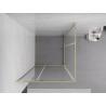 Mexen Exo-R Duo čtvercový sprchový kout s otevíracími dveřmi 100 x 100 cm, transparentní, zlatý - 8110-100-100-50-00