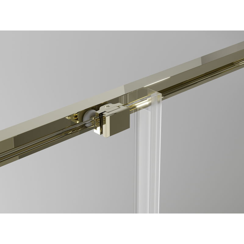 Mexen Exo čtvercová sprchová kabina posuvná 80 x 80 cm, transparentní, zlatá - 8111-080-080-50-00