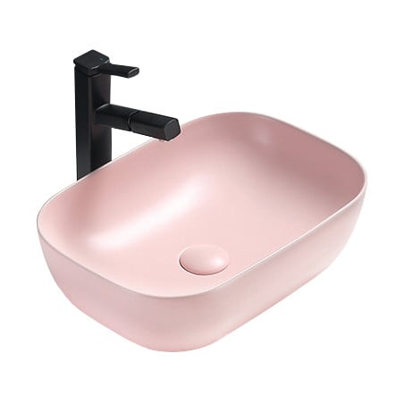 Mexen Rita umyvadlo na desku 45 x 32 cm, růžová mat - 21084544