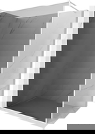 Mexen Kioto-F sprchová zástěna Walk-in s rámem 140 x 202 cm, grafit 8 mm, bílá - 800-140-104-20-40