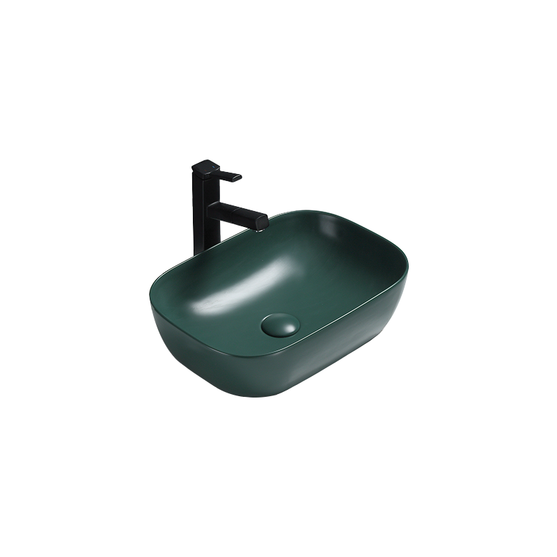 Mexen Rita umyvadlo na desku 45 x 32 cm, tmavě zelená matná - 21084547