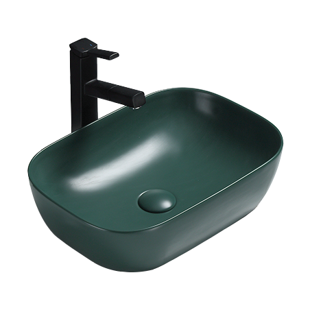 Mexen Rita umyvadlo na desku 45 x 32 cm, tmavě zelená matná - 21084547