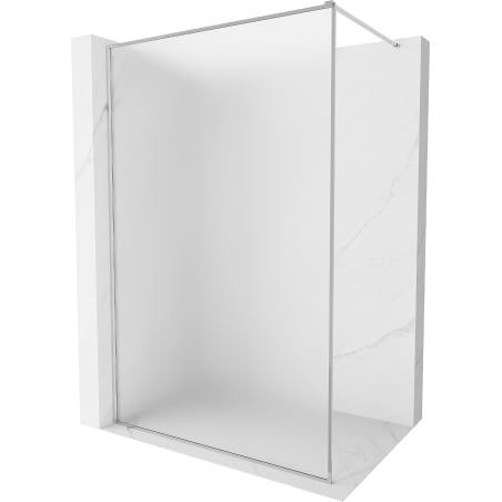 Mexen Kioto-F sprchová stěna Walk-in s rámem 100 x 202 cm, matná 8 mm, chrom - 800-100-104-01-30