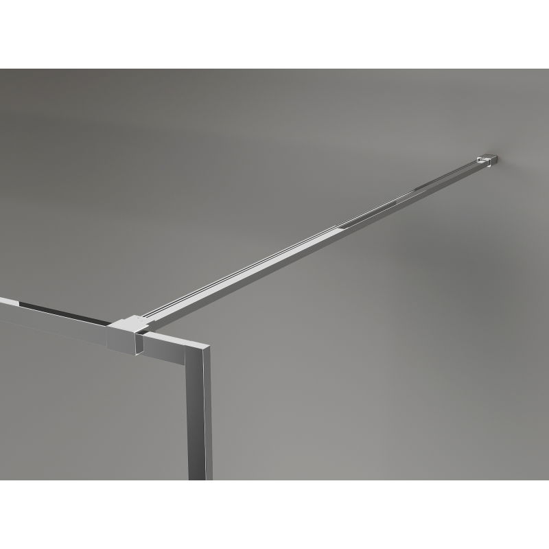 Mexen Kioto-F sprchová stěna Walk-in s rámem 130 x 202 cm, grafit 8 mm, chrom - 800-130-104-01-40