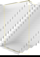 Mexen Kioto-F sprchová stěna Walk-in s rámem 80 x 202 cm, mléčná 8 mm, zlatá - 800-080-104-50-30