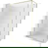 Mexen Kioto-F sprchová stěna Walk-in s rámem 120 x 202 cm, mléčné sklo 8 mm, zlatá - 800-120-104-50-30