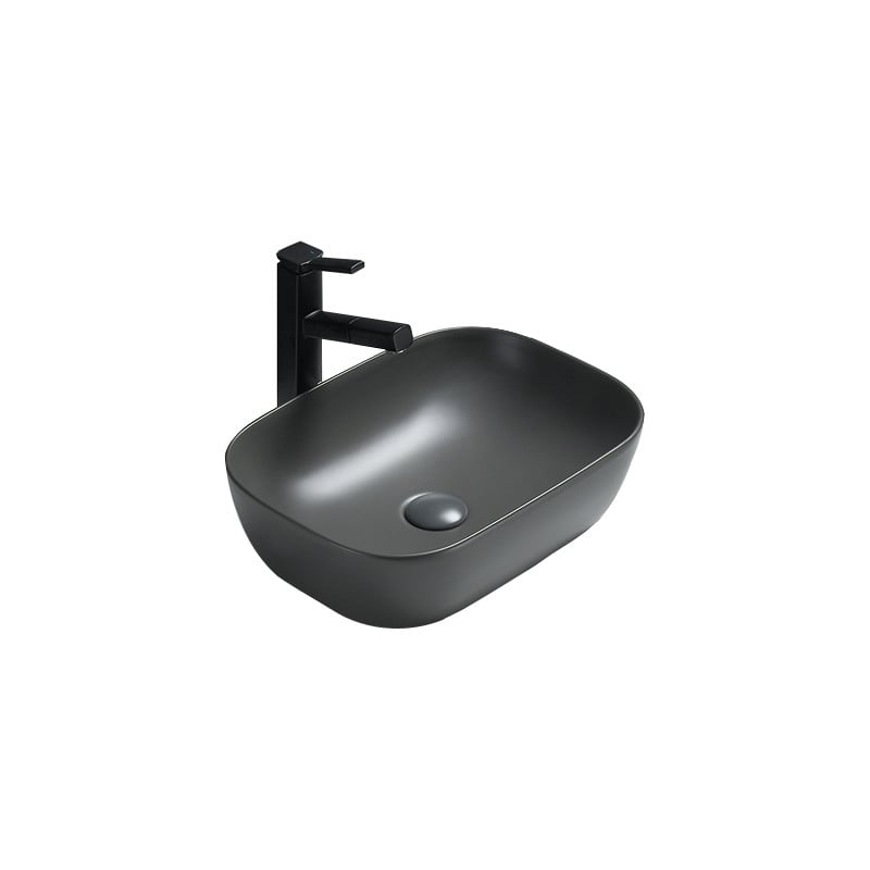 Mexen Rita umyvadlo na desku 45 x 32 cm, tmavě šedá mat - 21084571