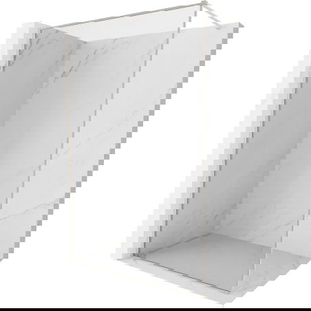 Mexen Kioto-F Sprchová stěna Walk-in s rámem 70 x 202 cm, transparentní 8 mm, kartáčovaný nikl - 800-070-104-97-00