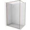 Mexen Kioto-F sprchová stěna Walk-in s rámem 60 x 202 cm, transparentní 8 mm, růžové zlato - 800-060-104-60-00