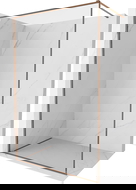 Mexen Kioto-F sprchová stěna Walk-in s rámem 60 x 202 cm, transparentní 8 mm, růžové zlato - 800-060-104-60-00