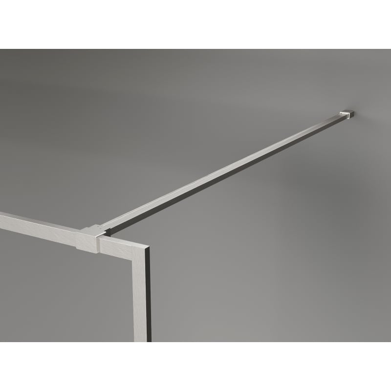 Mexen Kioto-F sprchová stěna Walk-in s rámem 110 x 202 cm, grafit 8 mm, kartáčovaný nikl - 800-110-104-97-40