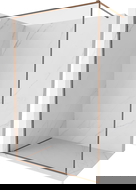 Mexen Kioto-F sprchová stěna Walk-in s rámem 170 x 202 cm, transparentní 8 mm, růžové zlato - 800-170-104-60-00