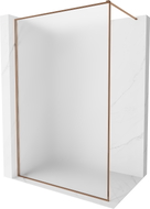 Mexen Kioto-F sprchová zástěna Walk-in s rámem 70 x 202 cm, mat 8 mm, růžové zlato - 800-070-104-60-30