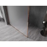Mexen Kioto-F sprchová zástěna Walk-in s rámem 70 x 202 cm, mat 8 mm, růžové zlato - 800-070-104-60-30