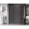 Mexen Kioto-F sprchová zástěna Walk-in s rámem 70 x 202 cm, mat 8 mm, růžové zlato - 800-070-104-60-30