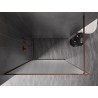 Mexen Kioto-F sprchová zástěna Walk-in s rámem 70 x 202 cm, mat 8 mm, růžové zlato - 800-070-104-60-30