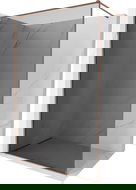 Mexen Kioto-F sprchová stěna Walk-in s rámem 120 x 202 cm, grafit 8 mm, růžové zlato - 800-120-104-60-40