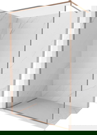 Mexen Kioto-F sprchová stěna Walk-in s rámem 95 x 202 cm, transparentní 8 mm, kartáčovaná měď - 800-095-104-65-00