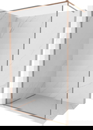 Mexen Kioto-F sprchová stěna Walk-in s rámem 120 x 202 cm, transparentní 8 mm, kartáčovaná měď - 800-120-104-65-00