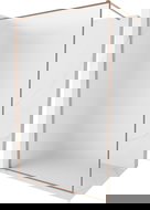 Mexen Kioto-F sprchová stěna Walk-in s rámem 90 x 202 cm, matné sklo 8 mm, kartáčovaná měď - 800-090-104-65-30