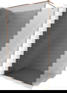 Mexen Kioto-F sprchová zástěna Walk-in s rámem 130 x 202 cm, grafit 8 mm, kartáčovaná měď - 800-130-104-65-40