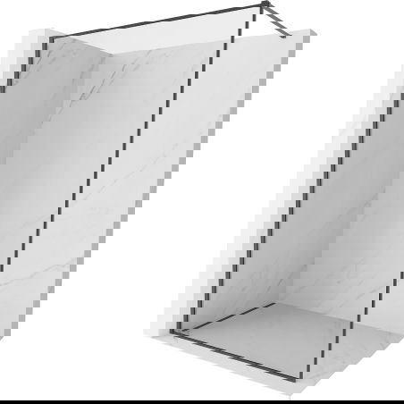 Mexen Kioto-F sprchová stěna Walk-in s rámem 50 x 202 cm, transparentní 8 mm, kartáčovaná šedá zbraň - 800-050-104-66-00