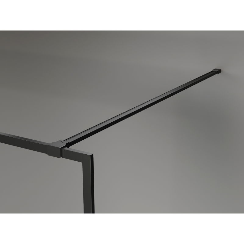 Mexen Kioto-F sprchová stěna Walk-in s rámem 120 x 202 cm, transparentní 8 mm, černá - 800-120-104-70-00