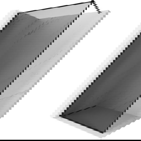 Mexen Kioto-F sprchová stěna Walk-in s rámem 100 x 202 cm, grafit 8 mm, černá - 800-100-104-70-40