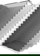 Mexen Kioto-F sprchová stěna Walk-in s rámem 90 x 202 cm, grafit 8 mm, kartáčovaná gun gray - 800-090-104-66-40