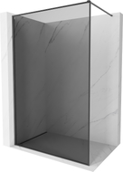 Mexen Kioto-F sprchová stěna Walk-in s rámem 130 x 202 cm, grafit 8 mm, gun gray kartáčovaný - 800-130-104-66-40