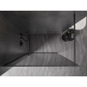 Mexen Kioto-F sprchová stěna Walk-in s rámem 130 x 202 cm, grafit 8 mm, gun gray kartáčovaný - 800-130-104-66-40